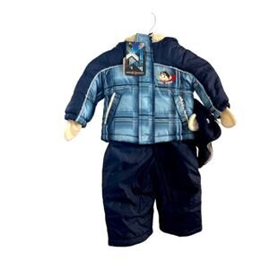 Boys Jacket Snow Pants Hat Winter 3 pc Snow Set 12 mo Zero Xposur NWT Coat